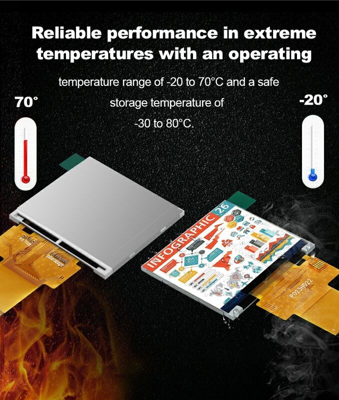 2.31 inç 320x240 LCD Ekran RGB 18 Bit arayüzü 35.06mm IPS Kare Ekran