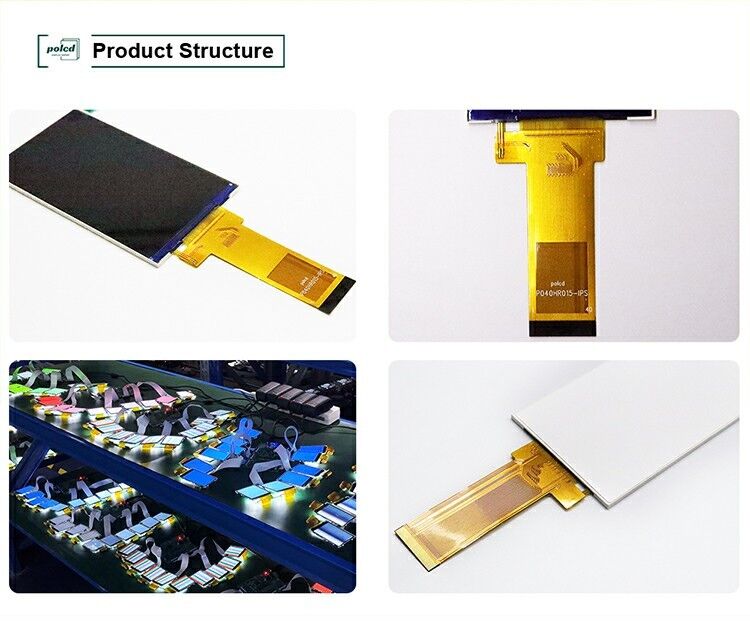 Polcd 480 * 800 çözünürlüklü LCD Panel 4 Inch RGB Arayüz ST7701S Ic Özelleştirilebilir TFT LCD Ekran Modülü