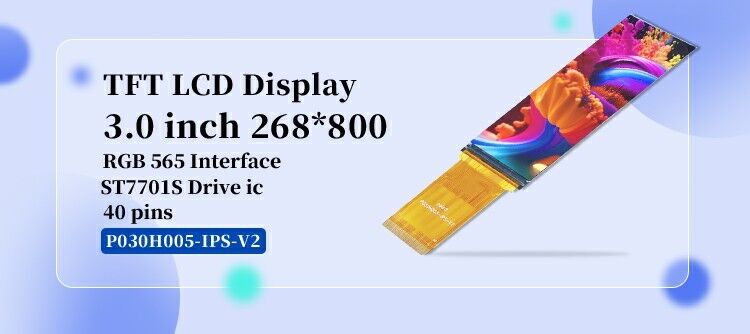 Polcd IPS 268x800 ST7701S Yüksek parlaklık 700nits 3.0 inç TFT LCD Ekran LCD Ekran