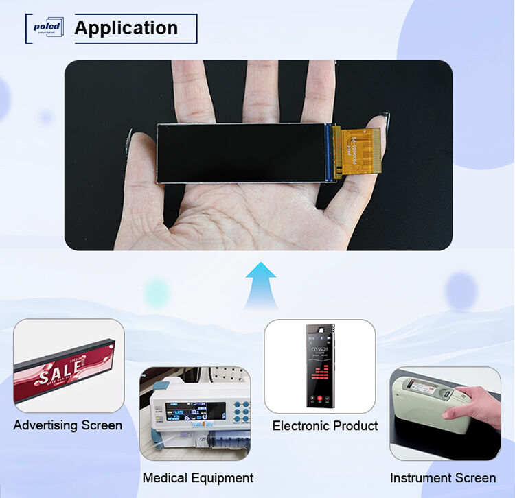 Polcd 3 inç 268x800 IPS Ekran 40pin RGB565 ara yüzü 700 nit ST7701S 3