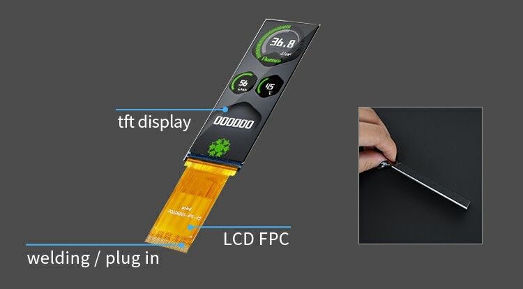 Polcd Küçük TFT-LCD Ekranı 3.0 Inch 268*800 RGB Arayüz Endüstriyel IPS Tüm Görünüm Köşesi LCD Modülü