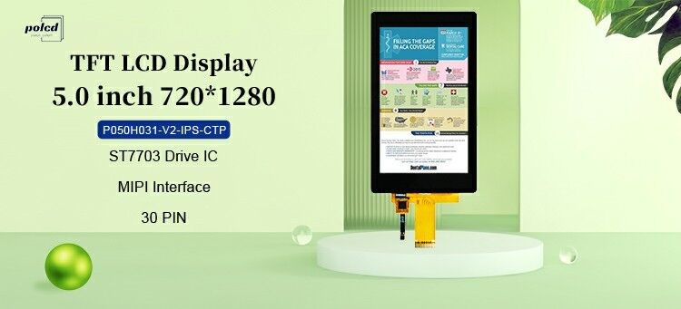 Polcd 5 Inch Industrial Touch LCD IPS Geniş Görme Açısı ST7703 ic 5 Inch 720x1280 TFT LCD Panel