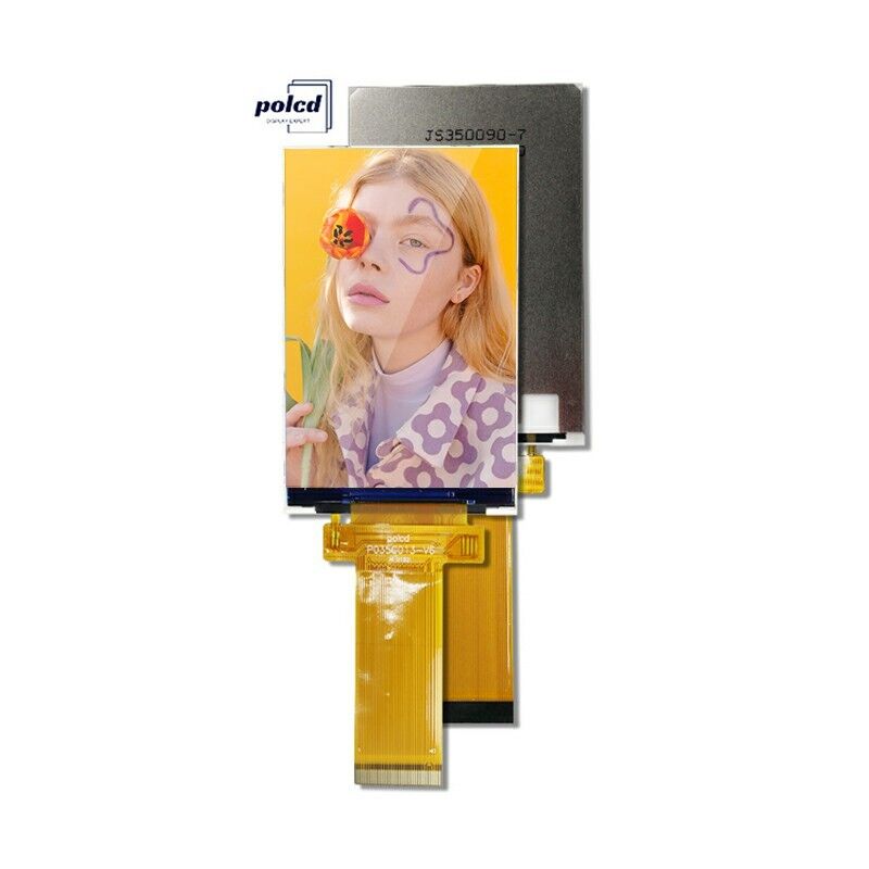 Polcd 3.5 inç LCD Dokunmatik Ekran 320 * 480 SPI MCU arayüzü IPS tam görüntü Dokunmatik Modülü