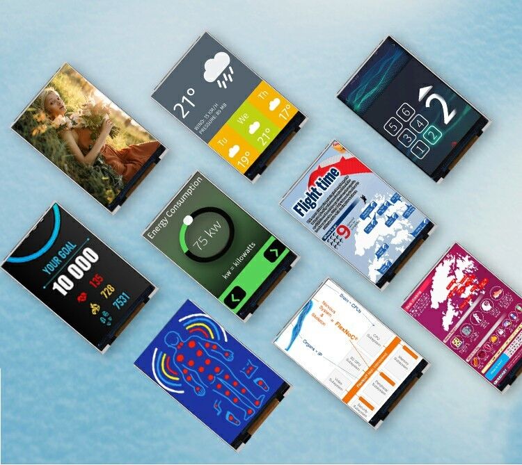 Polcd LCM fabrika 3.5 inç 320*480 Mcu Spi ara yüzü 300 nit TFT LCD Modülü Kapasitatif Dokunmatik Panel Ekranı