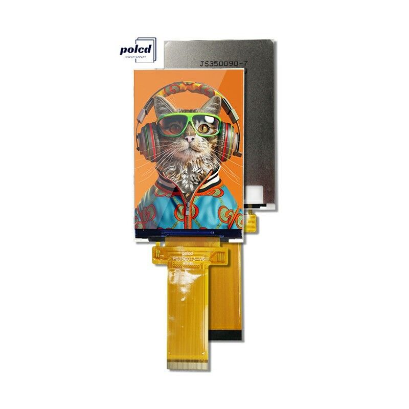 Polcd 3.5 Inch QVGA LCD Ekranı 320x480 çözünürlüklü MCU SPI Arabirim Dokunmatik Panel 3.5 