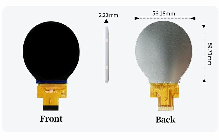 Polcd 2.1 inç IPS Küçük Yuvarlak LCD 480*480 Mipi arayüzü ST7701S Daire Yuvarlak TFT Ekran Modülü