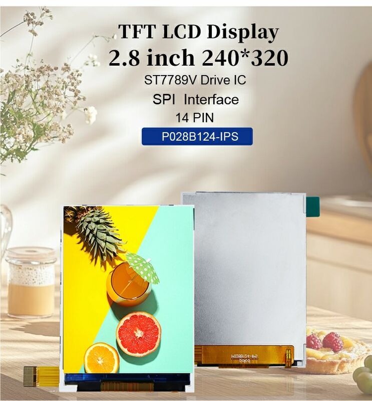 Polcd 2.8 inç LCD Modülü 240x320 ST7789V SPI Arayüz 14 pin 2.8 TFT Ekran LCD Ekranı