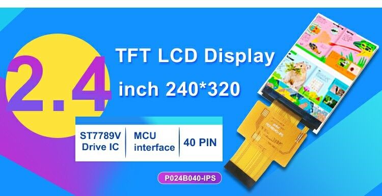 Polcd Mini 2.4 İnç IPS TFT LCD Ekran Modülü 40 pin Küçük Boyutlu LCD Ekran Paneli 240x320