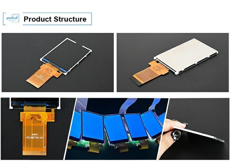 Polcd Tam Renkli LCD Ekran Transflektif 2.4 inçlik TFT SPI MCU 20 pin Qvga 240x320 TFT LCD
