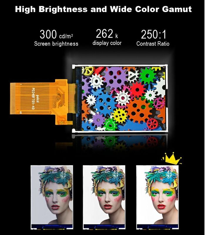 Polcd Tam Renkli LCD Ekran Transflektif 2.4 inçlik TFT SPI MCU 20 pin Qvga 240x320 TFT LCD