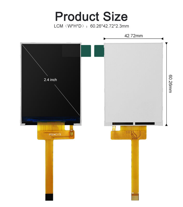 Polcd 260 Nit HD TFT Ekran 240X320 4 Kablo SPI arayüzü 2.4 Inch Tft LCD