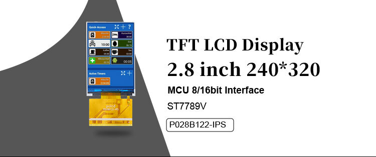 Polcd 2.8 inç TFT Ekranı 240x320 Piksel IPS Ekran Paneli 37 Pin MCU ST7789V TFT LCD Modülü
