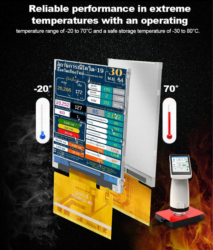 Polcd Küçük 2.8 inç 240x320 QVGA Yüksek parlaklık 300nits MCU RGB arayüzü IPS TFT ekranı