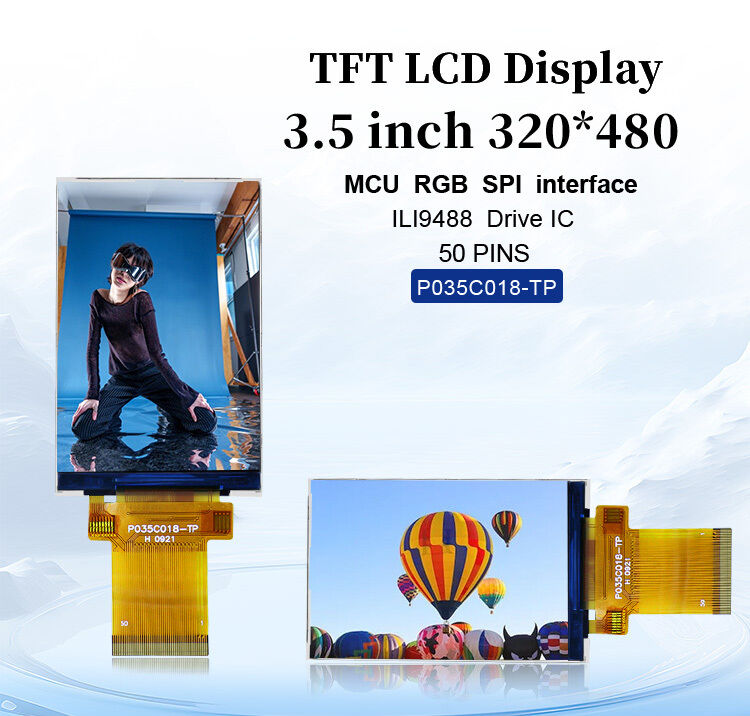 Polcd Mcu Rgb Spi arayüzü Tft LCD Dokunmatik Ekran ILI9488 3.5 Inch Tft LCD 320x480