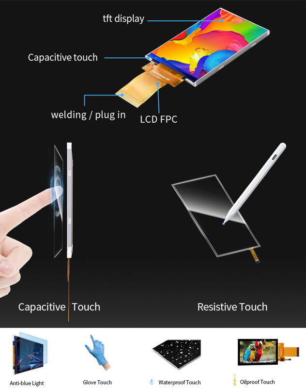 Polcd 3,5 inç LCD Panel Modülü 320x480 RGB SPI Arayüzü tam renkli TFT LCM Ekran