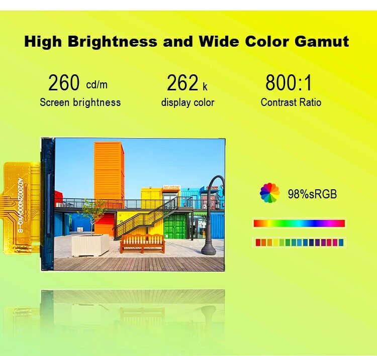 Polcd 240*320 2'' Renkli LCD Yüksek parlaklık SPI arayüzü IPS TFT Aktif Matris LCD Ekran