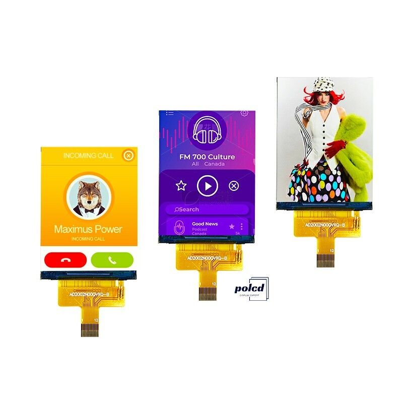 Polcd 240*320 2'' Renkli LCD Yüksek parlaklık SPI arayüzü IPS TFT Aktif Matris LCD Ekran