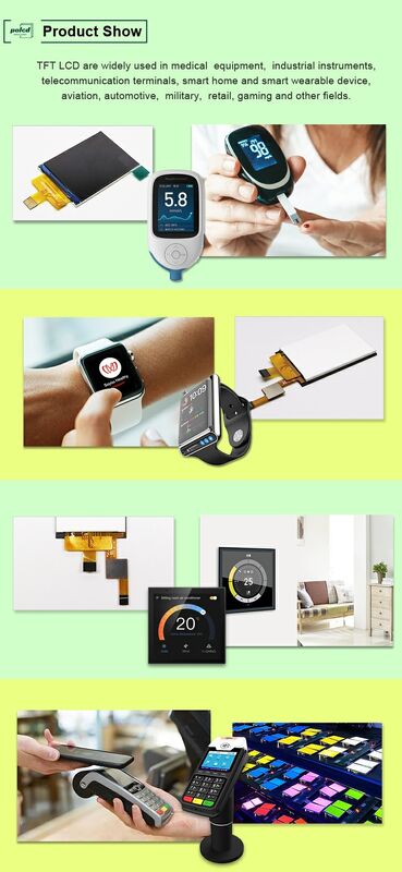 Polcd Fabrikası 2 İnç LCD Modül 240x320 260cd/m2 Parlaklık ST7789V sürücü entegresi TFT Ekran