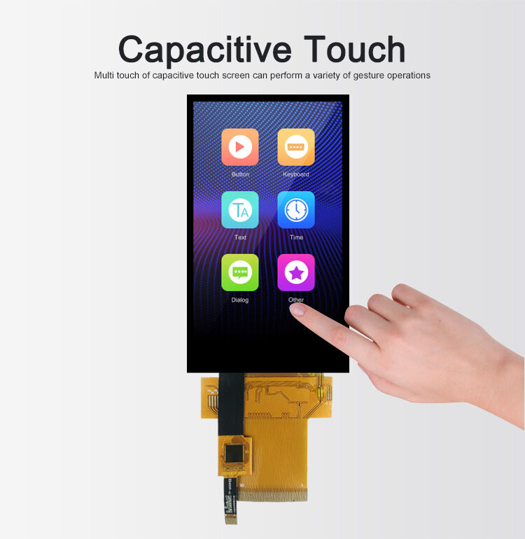 Polcd 3.97 Inch 480*800 Çözüm 50pin Yüksek Parlaklıklı MCU arayüzü Dokunmatik TFT LCD Ekran Modülü