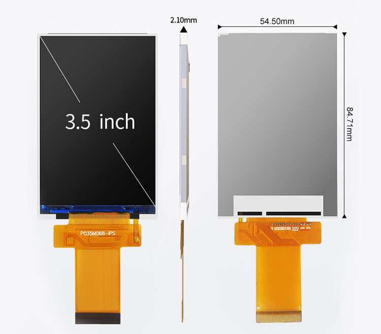 Polcd 3.5 Inch TFT LCD Ekranı 320*480 IPS Alarm Saati için Tam Görünümlü LCD Ekran Modülleri