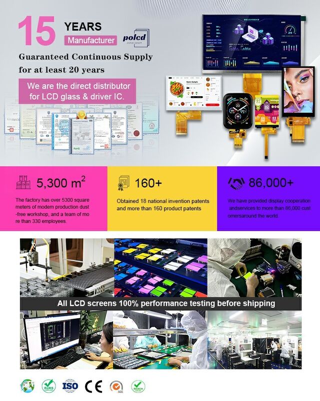 Polcd Özel Endüstriyel 2,8 İnç RGB Ekran Paneli Dokunmatik Ekranlı Su Geçirmez Kapasitif TFT LCD Modüller
