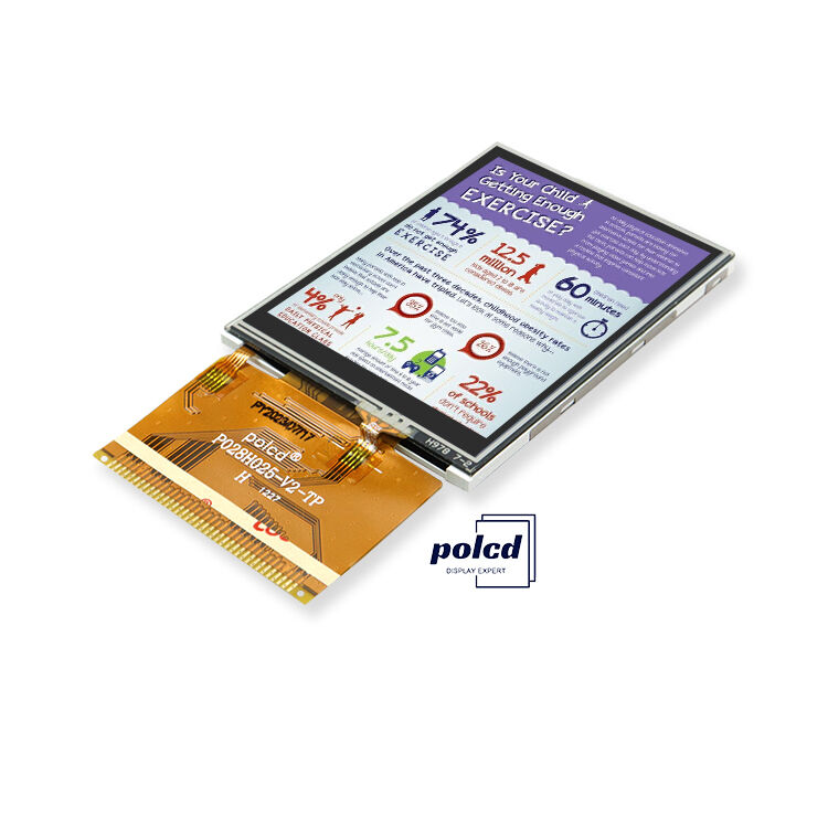 Polcd 2.8 inç 240 * 320 QVGA MCU 16 bit TFT LCD Ekran Modülü 37Pin LCD Ekranı Dokunmatik Panel