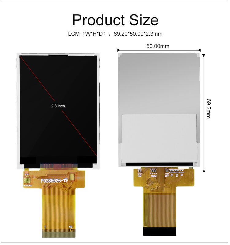 Polcd 2.8 Inch TFT Modülü 240x320 Çözünürlük SPI MCU arayüzü ILI9341v TFT İletişimsel 2.8 