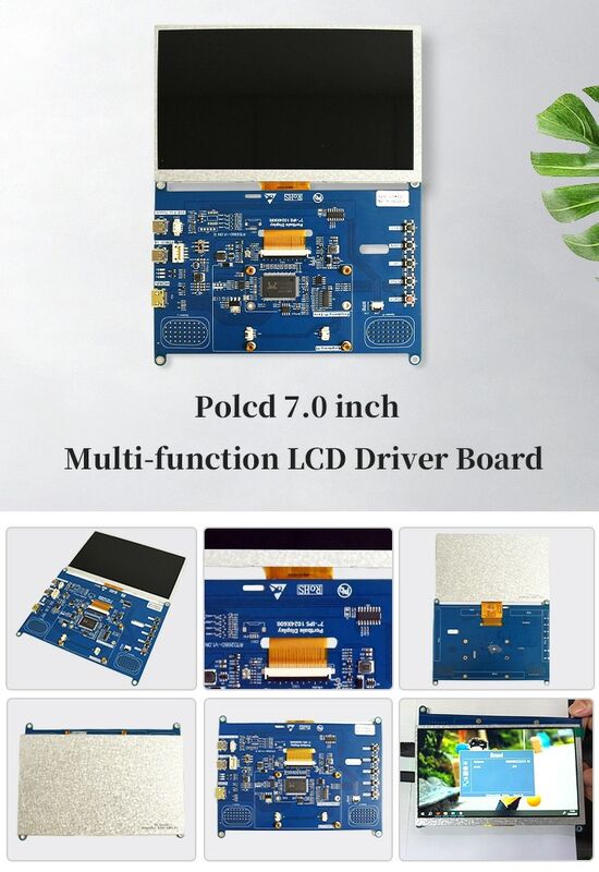 Polcd 7 Inç LCD Sürücü Kartı Mini HD-MI USB Arayüzü Desteği Ses Hoparlör 50Pin RGB Arayüzü TFT Denetleyici Kartı