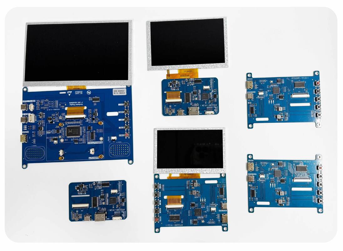 Polcd Yüksek Parlaklık 7 Inch 1024x600 RGB LCD Drive Board RTD2281 Endüstriyel Dış Görüntüleme için Ses Hoparlörü
