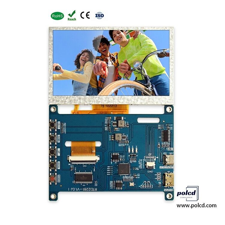 Polcd 4.3 5 Inch Çok fonksiyonel HD-MI Denetleyici Kartı Raspberry Pi IPS Ekranı için Evrensel Dokunmatik LCD Sürücü Kartı