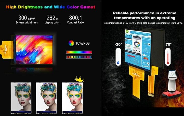 Polcd Sıvı Kristal Ekran 2.0 Inç Mini Tam Renkli ST7789 MCU IPS Tam Köşeli Görünüm 240x320 TFT LCD Modülü