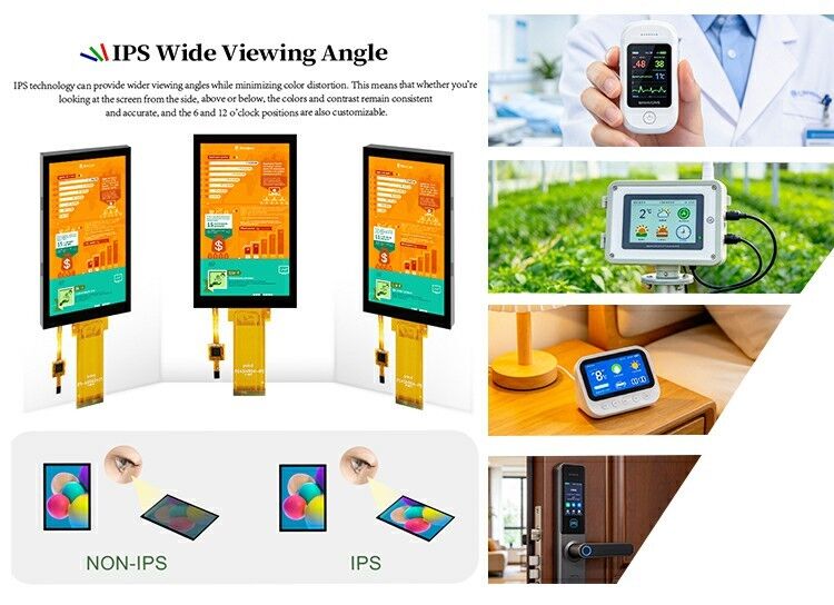 Polcd 4.5 Inch TFT 480 * 854 Çözüm Kontrast oranı 1200: 1 RGB Arayüz IPS Dokunmatik Ekran LCD Modülleri