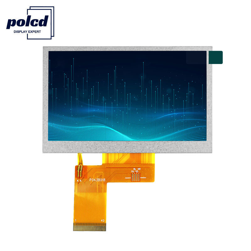 Polcd Parlaklık 300 4.3 İnç Tft Lcd Ekran 800X480 TFT Dirençli Dokunmatik Ekran