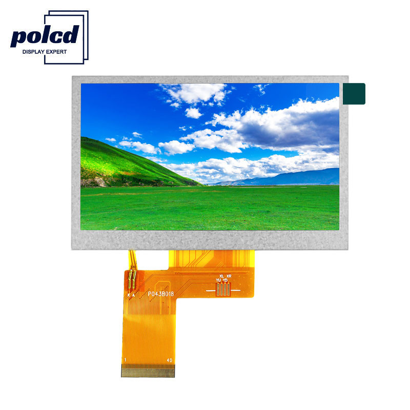 Polcd Parlaklık 300 4.3 İnç Tft Lcd Ekran 800X480 TFT Dirençli Dokunmatik Ekran