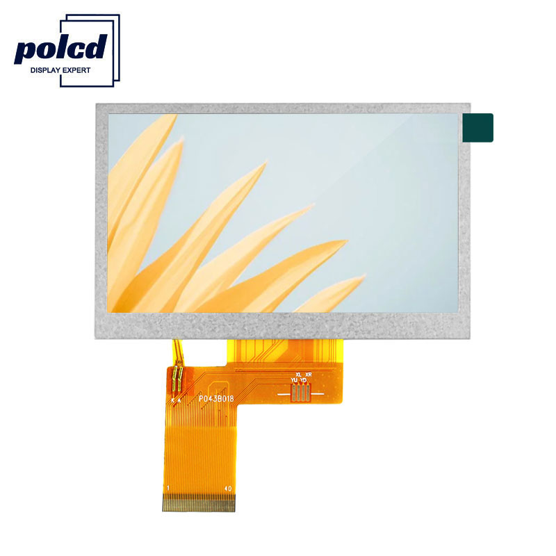 Polcd 24 Bit RGB Lcd 4.3 İnç 800x480 TFT LCD Ekran 53.86mm Endüstriyel
