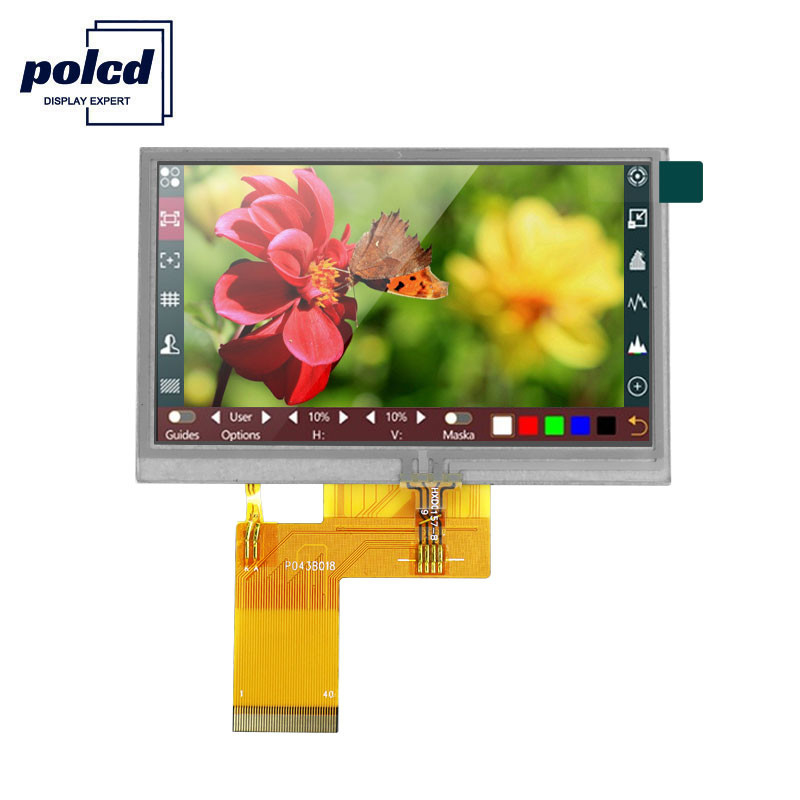 Polcd RGB 24 Bit 4.3 İnç Tft Ekran 300 Nit Tft Kapasitif Dokunmatik Ekran
