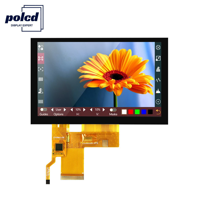 Polcd Çözünürlük 800X480 5 İnç Tft Ekran RGB 24 Bit Ips Dokunmatik Panel