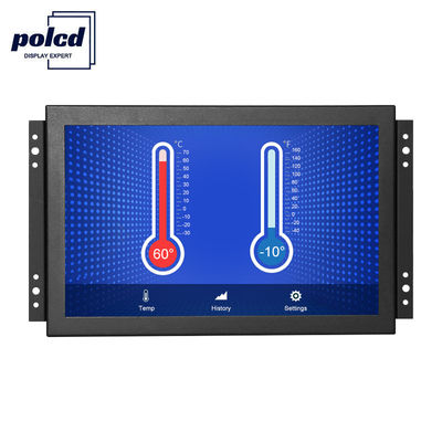 Polcd 10 İnç Dokunmatik Ekran TFT Monitör, HDMI VGA LED Endüstriyel LCD Monitör Açık Çerçeve