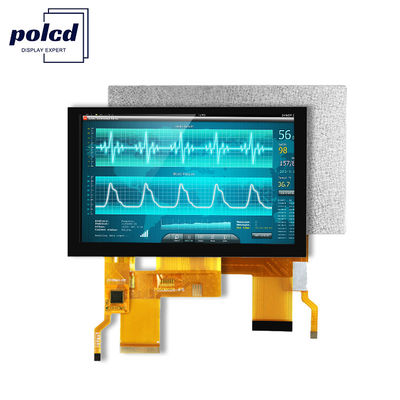 800x480 çözünürlüklü LCD Tft Ekran Paneli RGB Renkli St7262 Kapasitif Dokunmatik Panel