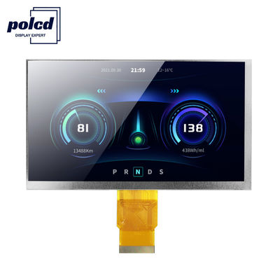 Polcd ISO9001 300 Nits 7 İnç Dokunmatik Tft Lcd RGB 24 Bit 800x480 Lcd Ekran