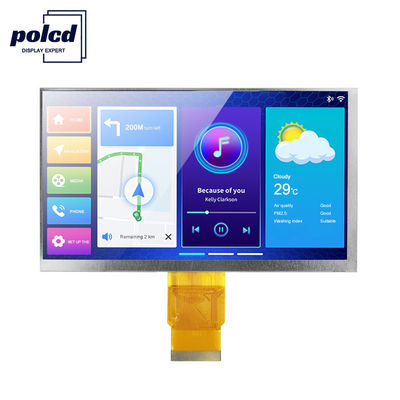 Polcd 300cd/M 7 İnç 800x480 RGB 24 Bit Yüksek Parlaklıklı LCD Ekran Endüstriyel